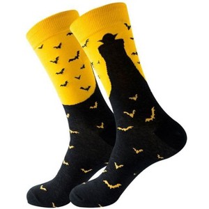 Dracula with Bats Socks (Men's Sizes Adult Large) from the Sock Panda - 1 of 3