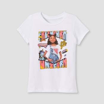 Girls' Nickelodeon That Girl Lay Lay Unicorn Short Sleeve Graphic T-Shirt - White