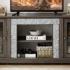 Modern 58" TV Stand with for TVs Up to 65", Faux Stone Media Console Cabinet, Entertainment Center for Living Room - 4 of 4
