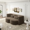 KWPZQEB Convertible Folding Sofa Bed, Corduroy Fabric Foam-Filled Couch with 2 Pillows, Modern Folding Loveseat Sofa for Living Room, Bedroom - 2 of 4