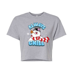 Women's - Frosty The Snowman - Christmas Cropped Graphic T-Shirt - 1 of 4