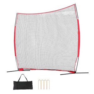 VEVOR Barricade Backstop Net, 12x9 ft Ball Sports Barrier Netting, Portable Practice Equipment with Carry Bag, Protection Screen - 1 of 4