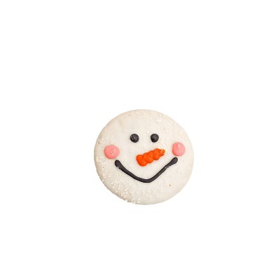 Molly's Barkery Holiday Snowman Face in Cinnamon and Apple Flavor Dog Treats - 1.73oz