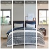Sapphtopaz Comforter Set Quilt Set with Tufted Chevron Chenille Tufting Botanical Printing 3 Piece 1 Quilt, 2 Pillow Shams - 3 of 4