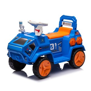 Kids Ride On Car, Powerful Ride-On Toy,Toddlers Electric Ride On Car with Radar Rocket Sound, Flash Lights, Ride on Toy for Kids - 1 of 4
