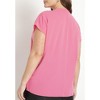 ELOQUII Women's Plus Size Notch Collar Blouse - 3 of 4