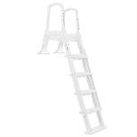 XtremepouwerUS Above Ground Swimming Pool Ladder Incline Pool Step Ladder Adjustable (48" - 52" inch)