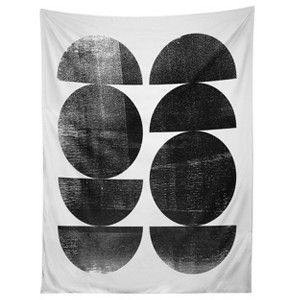 Galleryj9 Black And White Mid Century Modern Circles Tapestry - Society6 - 1 of 3