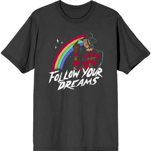 Nightmare On Elm Street Follow Your Dreams Men's Short Sleeve Tee - 1 of 2
