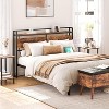 MaseiKar Headboard Queen Size, Headboard with 2 Outlets and 4 USB Ports, Adjustable Height, Storage Rack, Sturdy and Stable, Easy Assembly, Brown - 3 of 4