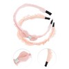 Unique Bargains Girl's Elegant Mesh Headbands 5.51"x4.72"x0.28" Pink Orange 2 Pcs - 3 of 3