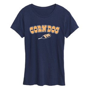 Women's - Instant Message - Corn Dog Short Sleeve Graphic T-Shirt - 1 of 4