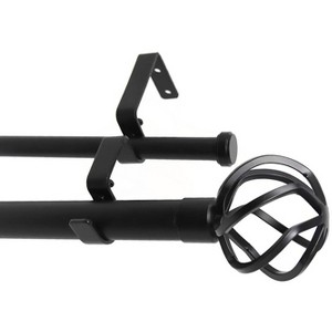 Urbanest Zeffoli Manhattan 1-inch 5-inch 8 inch Double Drapery Curtain Window Rod Set - 1 of 4