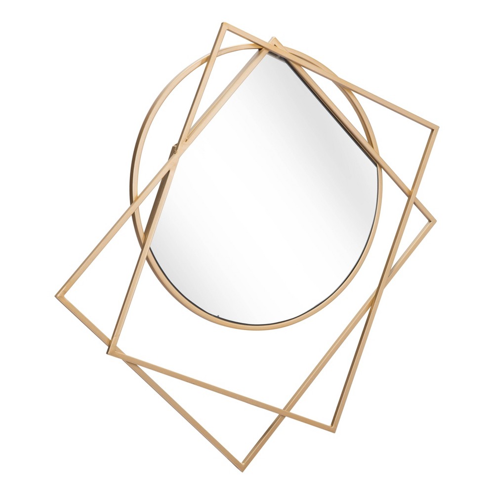 Photos - Wall Mirror Pinnacle Decorative  Gold - ZM Home