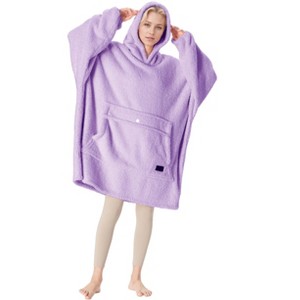 Tirrinia Fleece Blanket Hoodie Sweatshirt for Womens, Oversized Wearable Blanket Pullover with Hooded, One Size, Cozy Gift for Her - 1 of 4