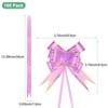 Unique Bargains Plastic Durable Glossy Appearance Waterproof Gift Wrap Satin Pull Bows 100 Count - 3 of 4