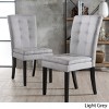 Set of 2 Fabric Upholstered Harriet KD Tufted Dining Chair with Fabric and Rubber Wood-Christopher Knight Home - 4 of 4