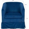 Acekool Modern Swivel Chair, Upholstered Accent Armchair with Wide Seat & Elastic Cushion for Living Room, Bedroom, Office - 2 of 4