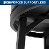Set of 4 Modern Swivel Bar Stools, 30.7" Counter Height Round Barstools with Footrest, PU Leather Upholstered Seat & Sturdy Metal Frame - 4 of 4