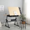 Standing Desk Modern with Adjustable MDF Top and Storage Drawers for Home Office 38in Wide-3irtyhousy - 2 of 4