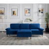 MAYEERTY 102" Convertible Sectional Sofa Solid Wood & Iron Frame, Removable Washable Covers, Anti-Slip Feet, 3 Colors - 2 of 4