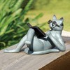 SPI Home Literary Cat Garden Sculpture – 10" Metal Outdoor Figurine with Book and Glasses for Whimsical Reading-Themed Decor - 4 of 4