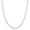 Black Bow Jewelry 2.75mm Sterling Silver Diamond Cut Solid Spiga Chain Necklace - 3 of 4