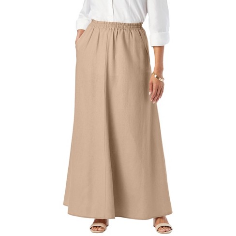 Plus size khaki skirt in summer sale