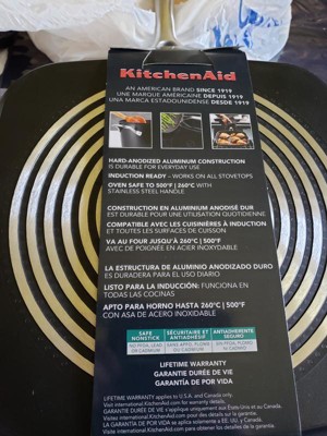 Kitchenaid 11.25 Hard Anodized Nonstick Square Grill Pan Black : Target