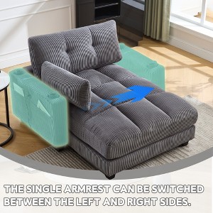 MOONMISS Sleeper Sofa Couch Bed,Oversized Chaise Lounge Chair Cozy Cloud Couch - 1 of 4