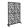 Syemin Patio Decorative Screens, Iron Arch Decoration Garden Trellis, for Outdoor for Climbing Plants Support, Flowerbed, Black, 45.3"*15.8"*72" - 2 of 4