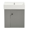 Kumasinova 21.6" Freestanding/Floating Bathroom Storage Cabinet,Bathroom Vanity with Ceramic Sink,Right/Left-Side Bathroom Cabinet for Small Bathroom - 2 of 4