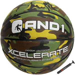 AND1 Xcelerate Rubber Basketball: Official Regulation Size 7 (29.5 inches) - Deep Channel Construction, Made for Indoor Outdoor Games - 1 of 4