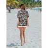 LA LEELA Hawaiian Shirts Womens Casual Summer Beach Party Short Sleeve Tropical Vacation Tops Blouses Button Up Dress Shirts for Women - 3 of 4