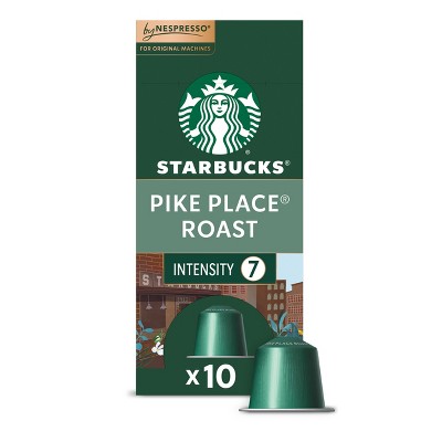 Starbucks by Nespresso Original Line Pods Medium Roast Coffee Pike Place Roast - 10ct