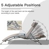 PAGED Patio Chaise Lounge Set of 2 with Adjustable Backrest and Removable Pillow,Outdoor Lounge Chairs with 5 Positions for Poolside,Backyard - 4 of 4