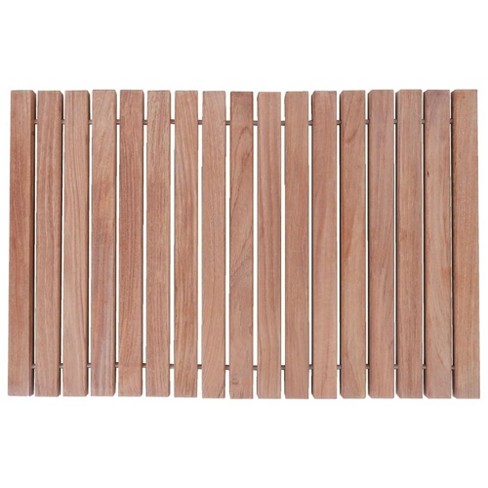Nordic Teak 23.62" X 15.75" Natural Shower And Bath String Mat With ...