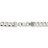 Black Bow Jewelry Men's 6.8mm Sterling Silver Solid Flat Curb Chain Necklace - 4 of 4