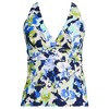 Lands' End Women's Chlorine Resistant Plunge X-Back Tankini Swimsuit Top - 3 of 4