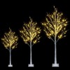 Slickblue 6FT White Snowflake Christmas Tree with 96 Warm LED Lights and Iron Base for Indoor Holiday Decor - 3 of 4