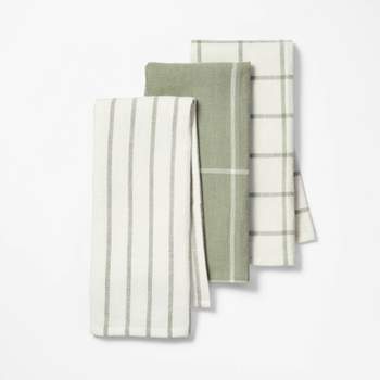 Martha Stewart Lint-Free Kitchen Towel 3-Pack Set, Iris, 18x28