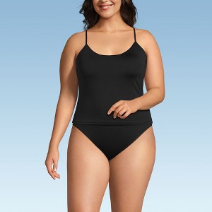 Lands' End Women's Tugless QuickDry Adjustable Strappy Back Tankini Top - 1 of 4