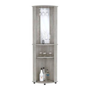NicBex 74.8 Inch Tall Bathroom Storage Cabinet,Modern Storage Cabinet with 2 Glass Doors and Shelves for Living Room,Home Office - 1 of 3