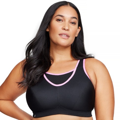 Glamorise Womens No-bounce Camisole Sports Wirefree Bra 1066 Black/pink :  Target