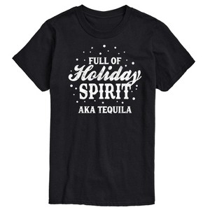 Men's - Instant Message - Full Of Holiday Spirit Funny Christmas Short Sleeve Graphic T-Shirt - 1 of 4