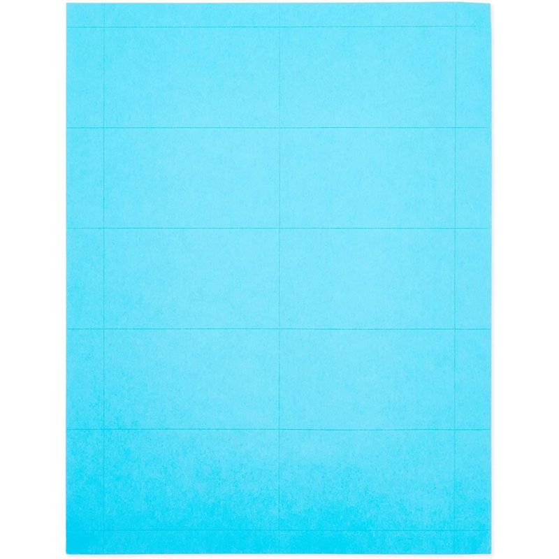 Stockroom Plus 50 Sheets 500 Cards A4 Size Blue Printable Business Card Sheets 3.5 x 2 In, 3 of 6