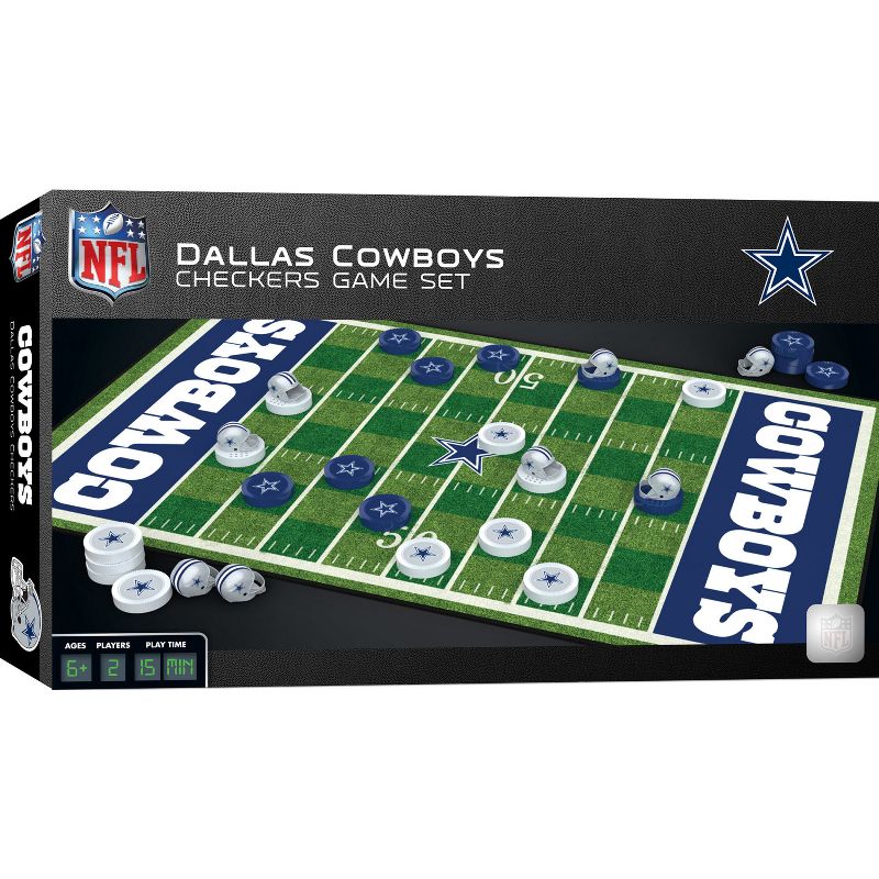 MasterPieces Officially licensed NFL Dallas Cowboys Checkers Board Game for Families and Kids ages 6 and Up, 2 of 6