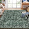 Vintage Area Rugs Washable Low Pile Non Slip Foldable Carpet for Living Room Bedroom Indoor Ultra Soft Retro Printed Distressed Rug - 4 of 4