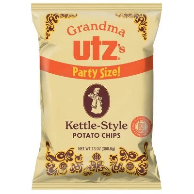 Utz Kettle-style Potato Chips Party Size Bag - 13 Ounce (Pack of 4)