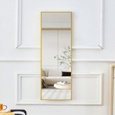 Wall-Mounted Aluminum Full Body Mirror for Bath & Bed